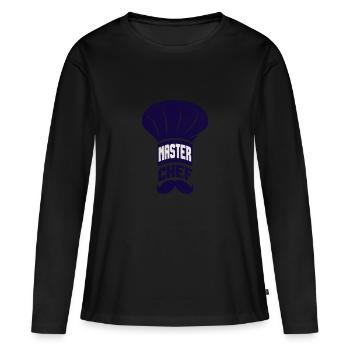 Chef - Chef - Chef - T-shirt manches longues Premium bio Femme - noir - Devant - Julia (174cm)