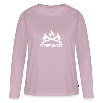 Firefighter - Frauen Premium Bio Langarmshirt - Altrosa - Vorne - Julia (174cm)