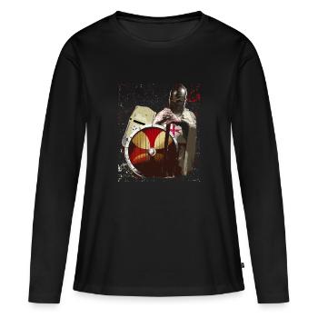Knight Templar Knights Templar Crusader Crusade - Women's Premium Organic Long Sleeve Shirt - black - Front - Julia (174cm)