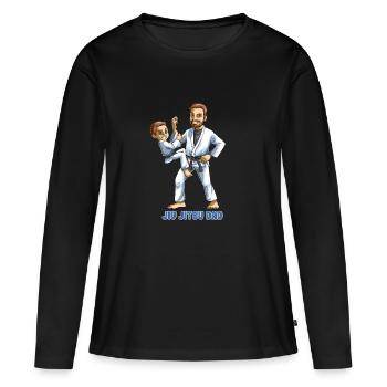 BJJ Dad-BJJ Jiu-Jitsu, grappling et MMA - T-shirt manches longues Premium bio Femme - noir - Devant - Julia (174cm)