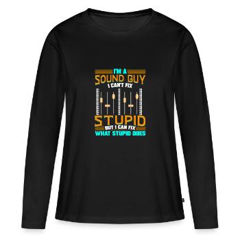 Tontechniker Mischpult Tontechnik Toningenieur - Frauen Premium Bio Langarmshirt - Schwarz - Vorne - Julia (174cm)