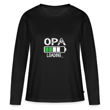 Opa loading - T-shirt manches longues Premium bio Femme - noir - Devant - Julia (174cm)