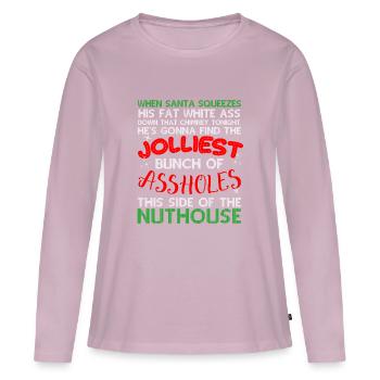 Jolliest Bunch Of Assholes Christmas Vacation Joll - Frauen Premium Bio Langarmshirt - Altrosa - Vorne - Julia (174cm)