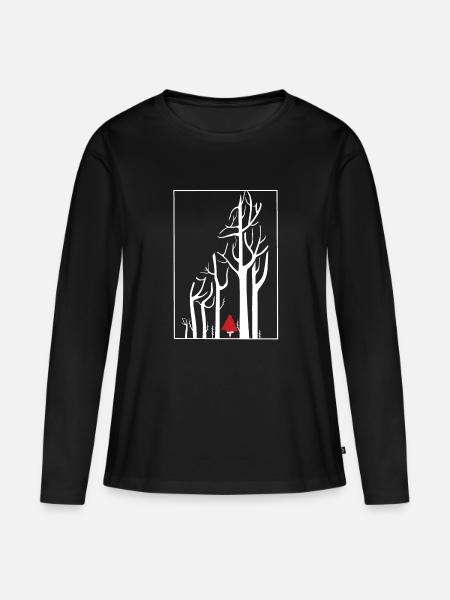 Rotkäppchen - Frauen Premium Bio Langarmshirt - Schwarz