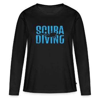 Scuba Diving - T-shirt manches longues Premium bio Femme - noir - Devant - Julia (174cm)