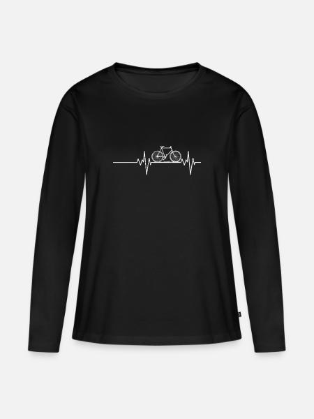 Tolles T-Shirt für Radfahrer Geschenkidee Fahrrad - Frauen Premium Bio Langarmshirt - Schwarz