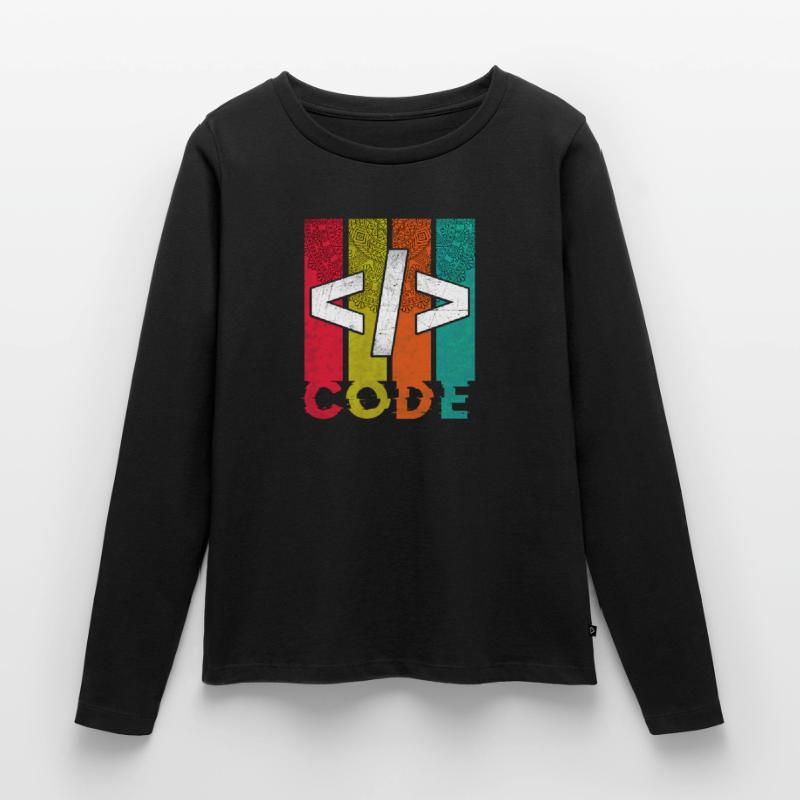 Conception du code T-shirt manches longues Premium bio Femme