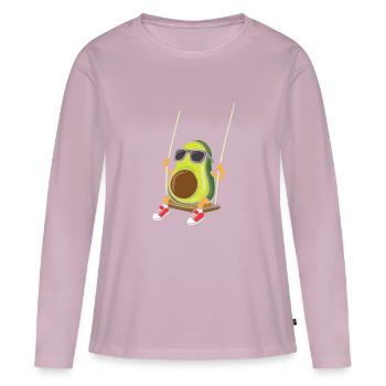 Swing d'avocat échangiste drôle - T-shirt manches longues Premium bio Femme - rose poudré - Devant - Julia (174cm)