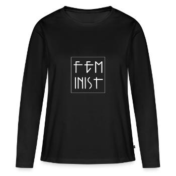 Women Feminist - Frauen Premium Bio Langarmshirt - Schwarz - Vorne - Julia (174cm)