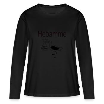 Storch sage-femme sage-femme formation tendance soeur - T-shirt manches longues Premium bio Femme - noir - Devant - Julia (174cm)