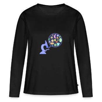 Germs under the microscope - Women's Premium Organic Long Sleeve Shirt - black - Front - Julia (174cm)