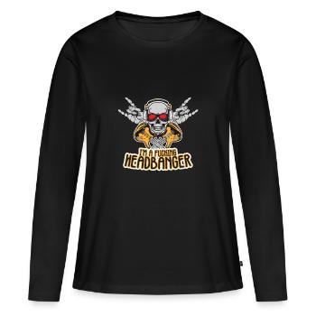 Chemise en heavy metal pour Headbanger T-Shirt - T-shirt manches longues Premium bio Femme - noir - Devant - Julia (174cm)