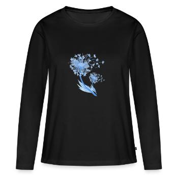 Pissenlit - T-shirt manches longues Premium bio Femme - noir - Devant - Julia (174cm)