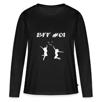 BFF # 1 design for best friend. | BFF - Women's Premium Organic Long Sleeve Shirt - black - Front - Julia (174cm)