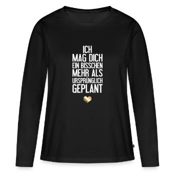 Romantische Liebeserklärung - Frauen Premium Bio Langarmshirt - Schwarz - Vorne - Julia (174cm)