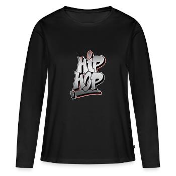 Hip Hop - Women's Premium Organic Long Sleeve Shirt - black - Front - Julia (174cm)