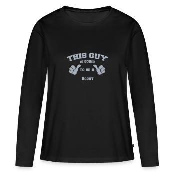 Dieser Typ wird ein Pfadfinder sein - Frauen Premium Bio Langarmshirt - Schwarz - Vorne - Julia (174cm)