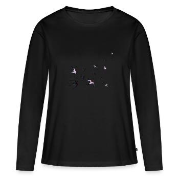 Illustration de l'essaim d'avaler - T-shirt manches longues Premium bio Femme - noir - Devant - Julia (174cm)