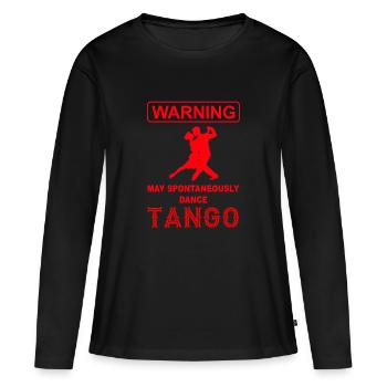 Tango dance couple - Women's Premium Organic Long Sleeve Shirt - black - Front - Julia (174cm)