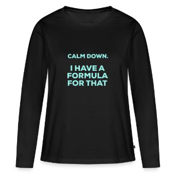 Beruhigen Sie sich, ich habe eine Formel dafür, Buchhaltung - Frauen Premium Bio Langarmshirt - Schwarz - Vorne - Julia (174cm)