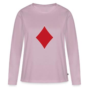 Diamonds - Women's Premium Organic Long Sleeve Shirt - dusky pink - Front - Julia (174cm)