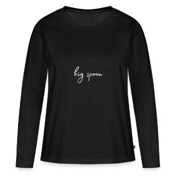 big spoon - Women's Premium Organic Long Sleeve Shirt - black - Front - Julia (174cm)