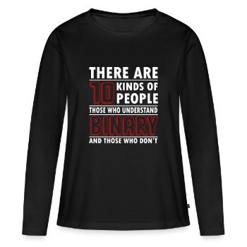 There are 10 types of people those who understand - T-shirt manches longues Premium bio Femme - noir - Devant - Julia (174cm)