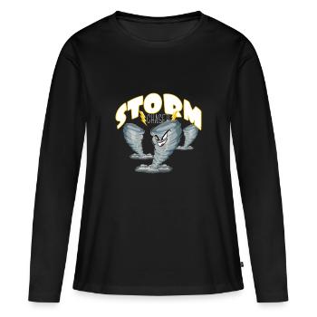 Angry Tornado Storm Chaser - T-shirt manches longues Premium bio Femme - noir - Devant - Julia (174cm)