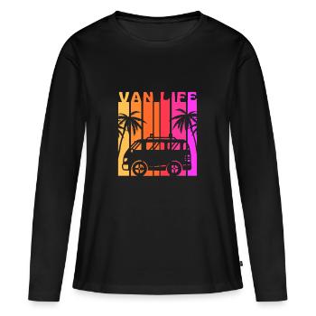 Van life - camper van lifestyle - Women's Premium Organic Long Sleeve Shirt - black - Front - Julia (174cm)