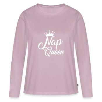 NAP QUEEN - Women's Premium Organic Long Sleeve Shirt - dusky pink - Front - Julia (174cm)