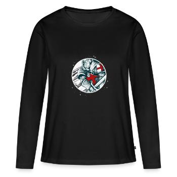 Chevalier Templier Guerrier Chevaliers - T-shirt manches longues Premium bio Femme - noir - Devant - Julia (174cm)