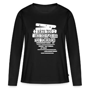 guacamole do you even gym funny sayings team - T-shirt manches longues Premium bio Femme - noir - Devant - Julia (174cm)