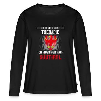 Je n’ai pas besoin de thérapie je dois aller au Tyrol du Sud - T-shirt manches longues Premium bio Femme - noir - Devant - Julia (174cm)