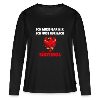 JE DOIS ALLER AU TYROL DU SUD. - T-shirt manches longues Premium bio Femme - noir - Devant - Julia (174cm)