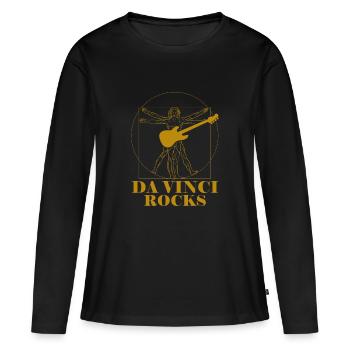 Da Vinci Rocks by The Manzanita ́s - Women's Premium Organic Long Sleeve Shirt - black - Front - Julia (174cm)