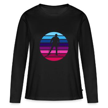 Ski de fond Skieurs de fond - T-shirt manches longues Premium bio Femme - noir - Devant - Julia (174cm)