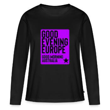 Eurovision - T-shirt manches longues Premium bio Femme - noir - Devant - Julia (174cm)