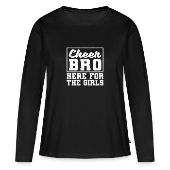 Drôle cheerleading Bros Boys Cheer Bro - T-shirt manches longues Premium bio Femme - noir - Devant - Julia (174cm)