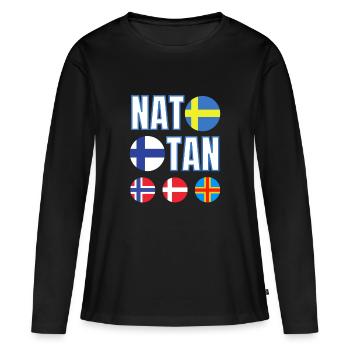 OTAN I prend Finlande Suède plus Norvège Danemark Islande - T-shirt manches longues Premium bio Femme - noir - Devant - Julia (174cm)