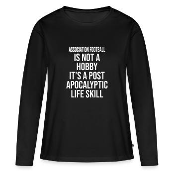 LE FOOTBALL D’ASSOCIATION N’EST PAS UN PASSE-TEMPS, C’EST UN POST A - T-shirt manches longues Premium bio Femme - noir - Devant - Julia (174cm)