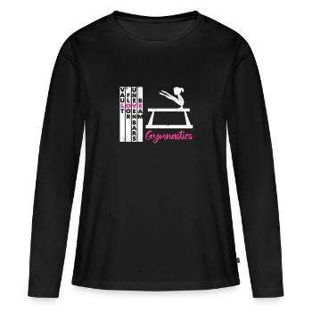 Jump Floor Step Bars Beam Gymnastics Funny - Women's Premium Organic Long Sleeve Shirt - black - Front - Julia (174cm)