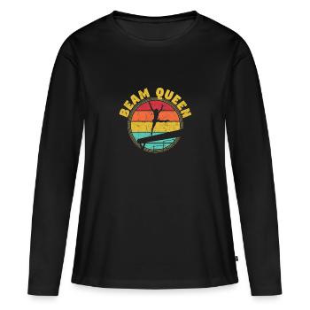 Beam Queen Drôle Gymnastique Queens Turner - T-shirt manches longues Premium bio Femme - noir - Devant - Julia (174cm)