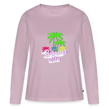 Summer Vibes - Women's Premium Organic Long Sleeve Shirt - dusky pink - Front - Julia (174cm)