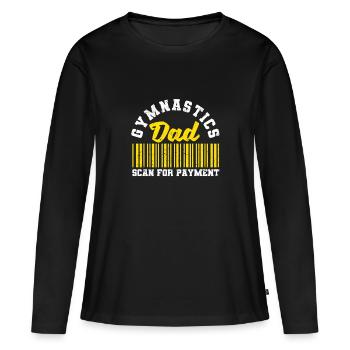Fun Tumbling Sport Turner Gymnastique Papa Scan - T-shirt manches longues Premium bio Femme - noir - Devant - Julia (174cm)
