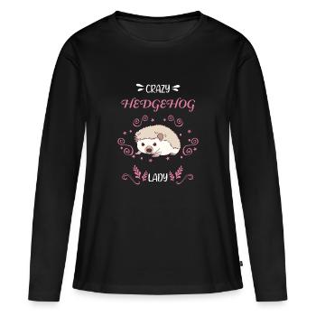 T-shirt Femme Fille Fougueuse - T-shirt manches longues Premium bio Femme - noir - Devant - Julia (174cm)