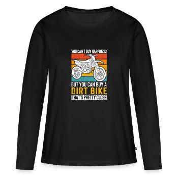 Vous ne pouvez pas acheter le bonheur, mais vous pouvez acheter un - T-shirt manches longues Premium bio Femme - noir - Devant - Julia (174cm)