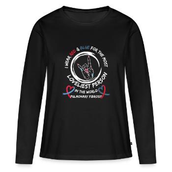Lungenfibrose ILD Warriors Bewusstsein - Frauen Premium Bio Langarmshirt - Schwarz - Vorne - Julia (174cm)
