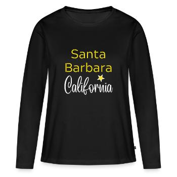 Santa Barbara California - T-shirt manches longues Premium bio Femme - noir - Devant - Julia (174cm)