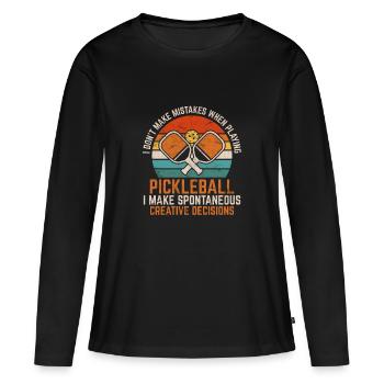 Je ne fais pas d’erreurs Drôle pickleball Player Spor - T-shirt manches longues Premium bio Femme - noir - Devant - Julia (174cm)