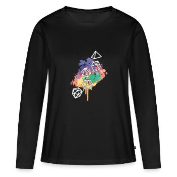 Different Shapes - Frauen Premium Bio Langarmshirt - Schwarz - Vorne - Julia (174cm)